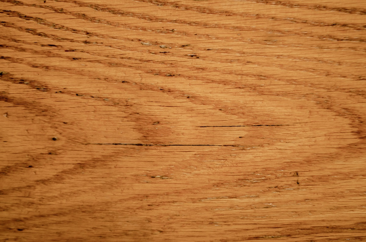 Scratched hardwood floor