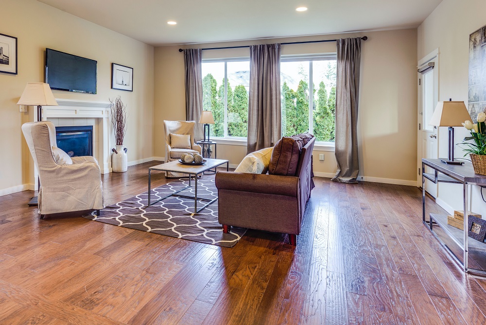 Hardwood Floor in Living Room