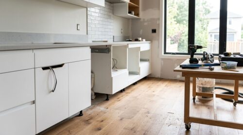 Kitchen remodeling sequencing cabinets first or floors
