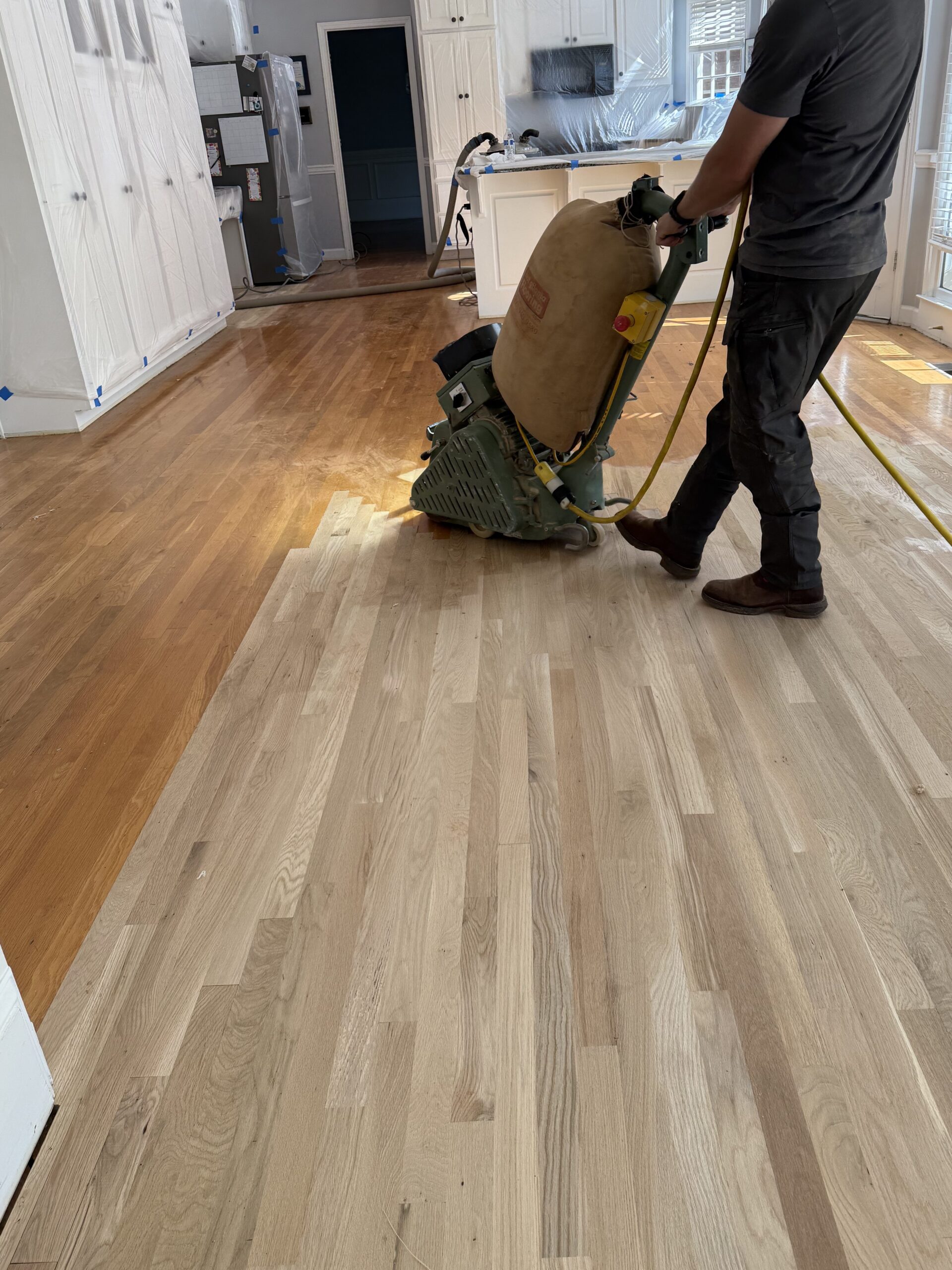 Refinish solid white oak flooring Alpharetta - Matte vs Satin Hardwood floor finish