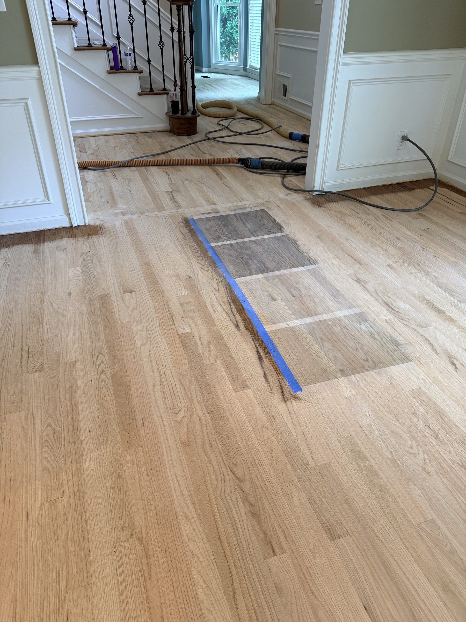 Drum sanding a hardwood floor in the Duluth, GA area by Atlanta Floor One