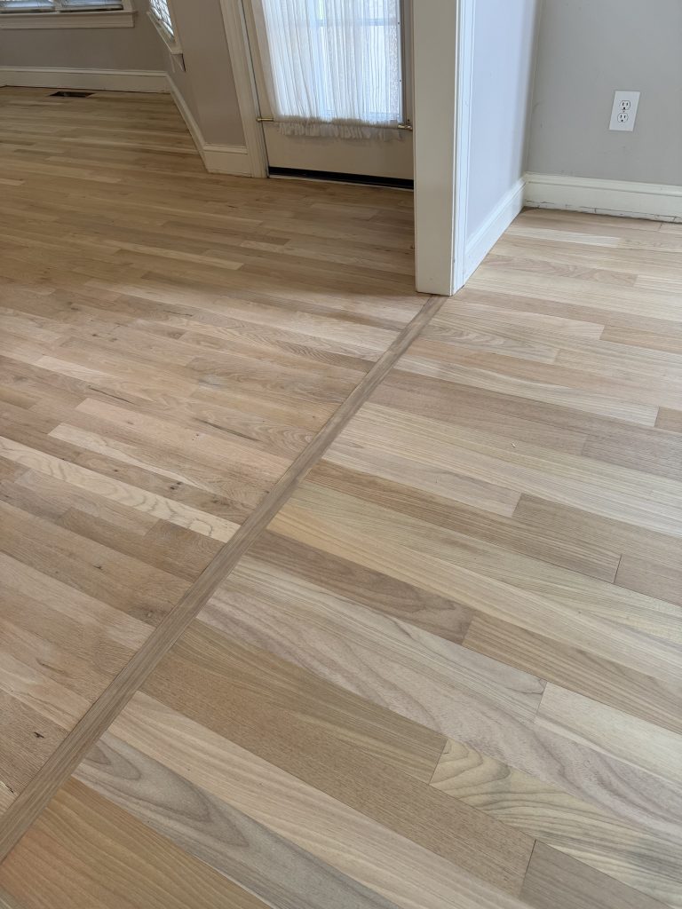 Hardwood floor sanding in a Johns Creek, GA home by Atlanta Floor One
