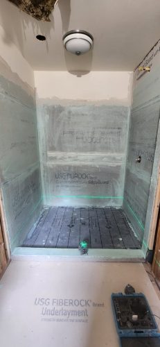 Sandy Springs GA bathroom remodel waterproofing photo by Atlanta Floor One
