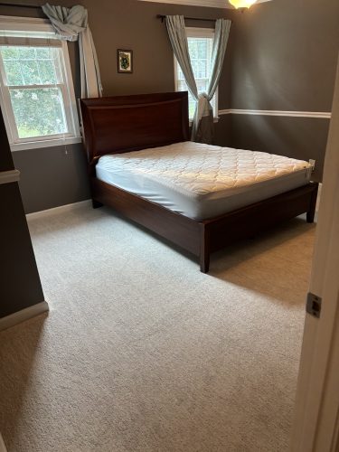 New plush carpet installed in a Duluth, GA master bedroom by Atlanta Floor One